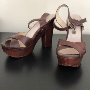 Aldo wooden heel platforms